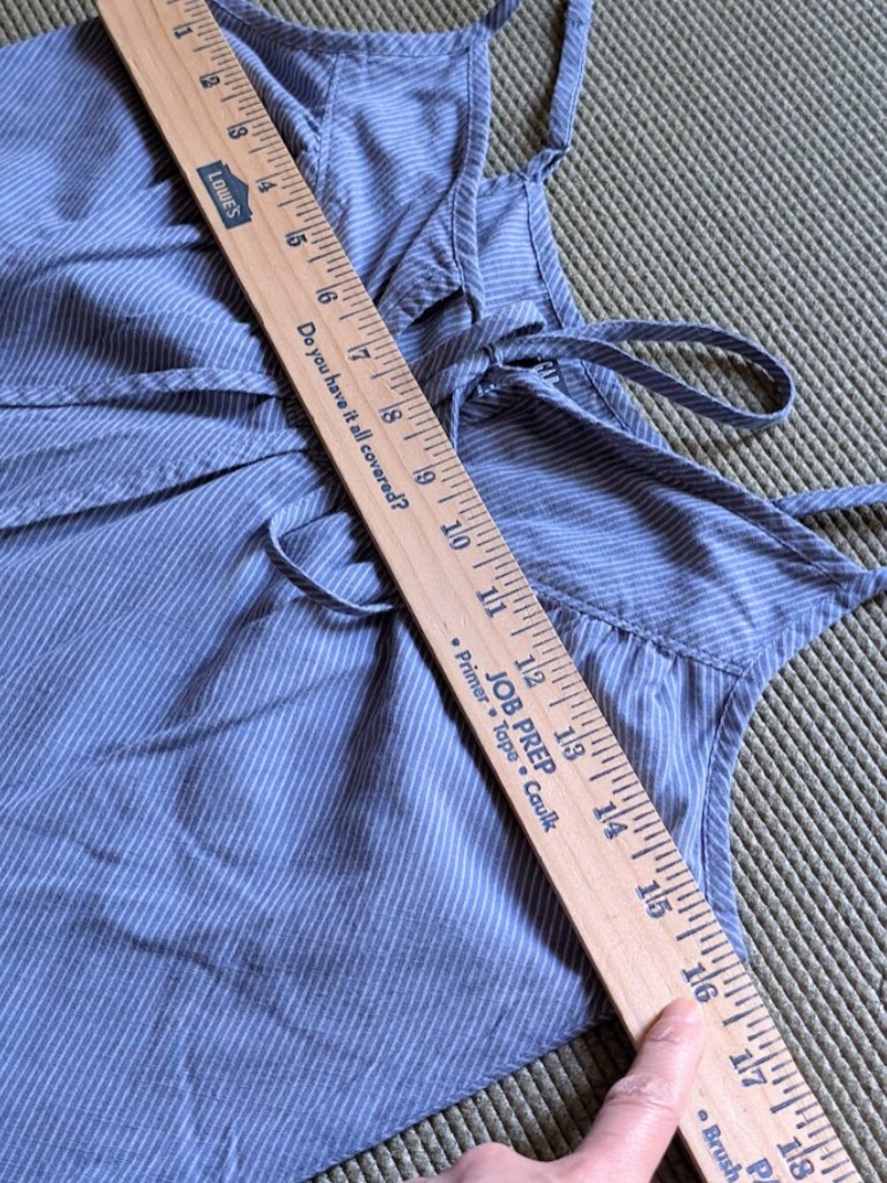 GAP 100% Cotton Blue Stripes Ruffle Hem Lightweight Lined Maxi Dress Size:XS - Picture 11 of 13